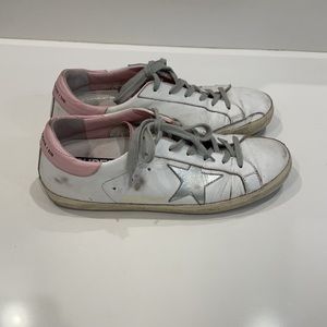 Golden Goose superstars white with pink size 40